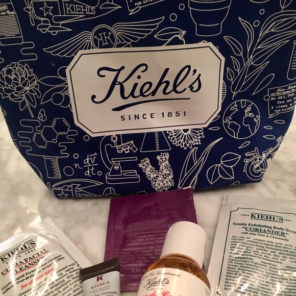 Kiehl’s Printed Canvas Travel pouch with 5 samples - Picture 10 of 10